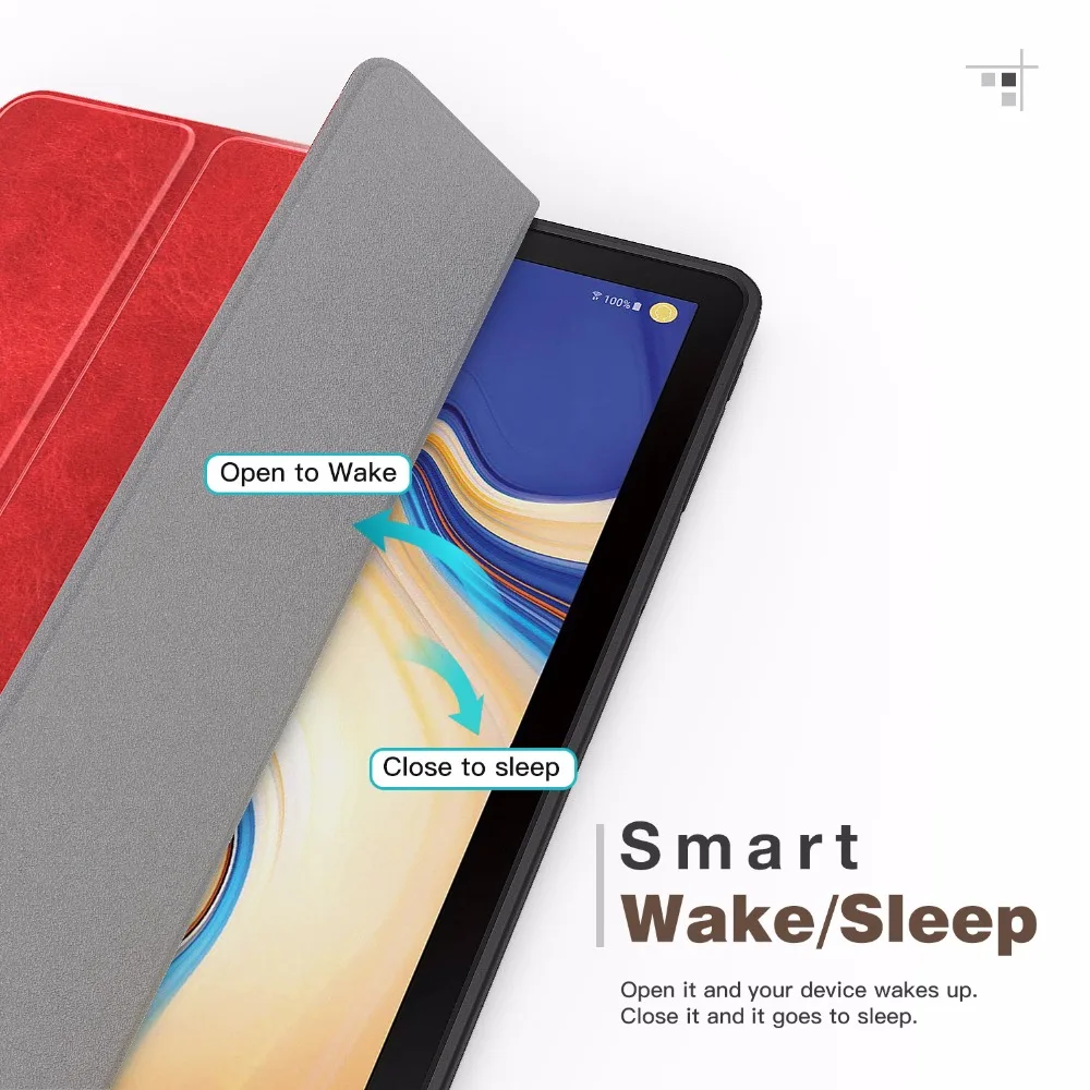 MoKo Caz pentru Samsung Galaxy Tab S4 10.5 cu S Pen Holder, Moale TPU Ultra Slim Trifold Inteligent Capacul suportului cu Auto Wake/Sleep