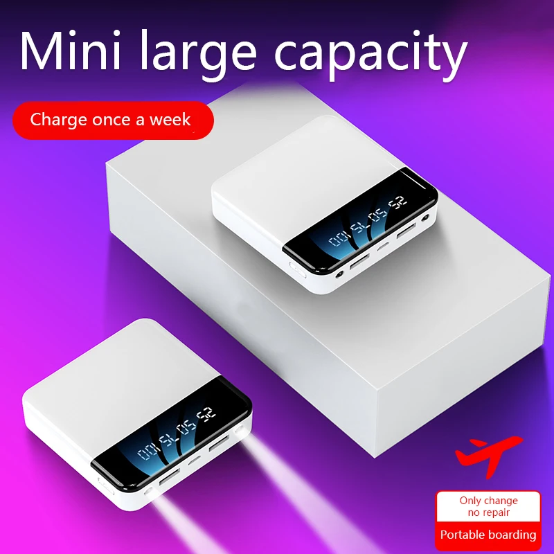 20000mAh Mini Power bank Dual USB Extranel Baterie Telefon Mobil Universal de Încărcare Rapidă Batteria Powerbank Profitabilă Internat