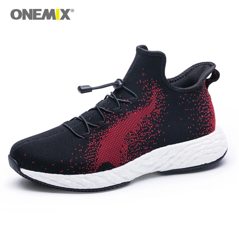 ONEMIX Om de Sport, Adidași în Negru în aer liber Pantofi de Funcționare Durabil Cauciuc Afară unic Barbati Adidasi Aluneca pe jos Pantofi Loafer de Vânzări