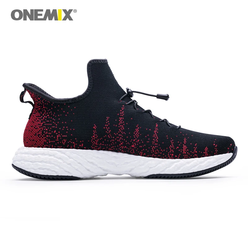 ONEMIX Om de Sport, Adidași în Negru în aer liber Pantofi de Funcționare Durabil Cauciuc Afară unic Barbati Adidasi Aluneca pe jos Pantofi Loafer de Vânzări
