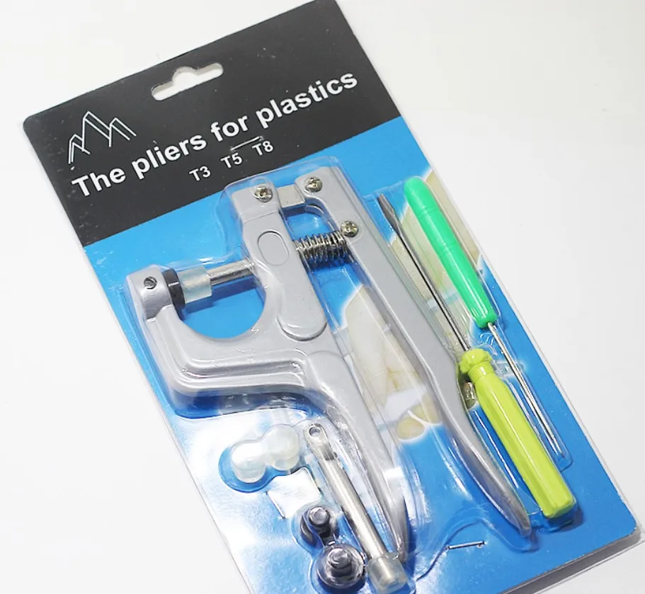 1 Set Presiune Clește Mâner De Plastic Snap Butonul De Fixare Apăsarea Reparații