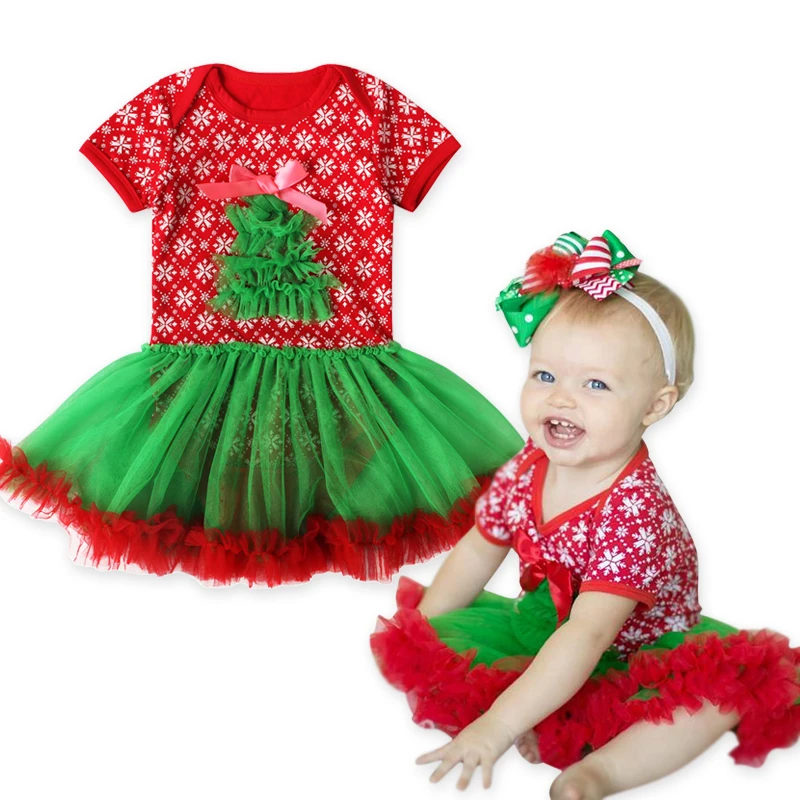 Copilul Fete Dress 2018 Nou Brand De Toamna Pentru Copii Pomul De Crăciun Rochie Haine De Copii Imprimate Rochie De Printesa Cu Bowknot