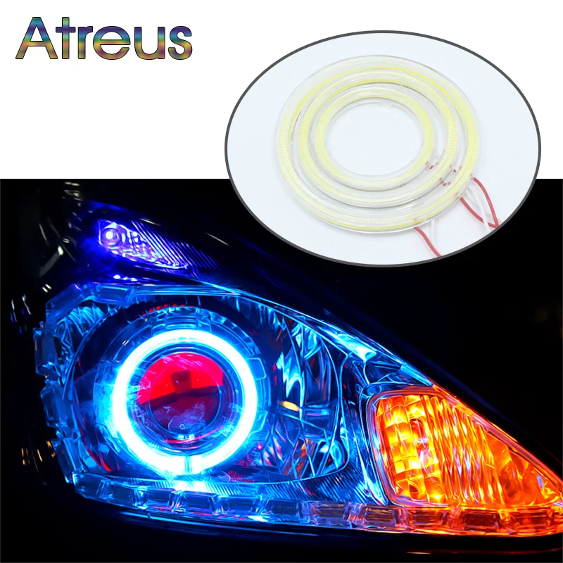Atreus Auto LED Angel Eyes pentru Mazda 3 6 Volvo S60, Renault Opel accesorii 60mm-120mm 1Pair Auto Inel Cu Abajururi 12V