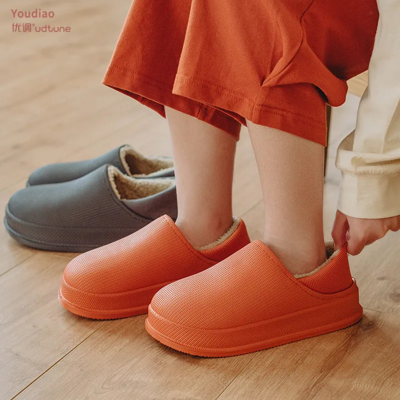 Rezistent la apa EVA papuci Femei Iarna Cald talpă Interioară Papuci de Casa Femei pantofi pantofi platforma pantuflas de mujer Diapozitive