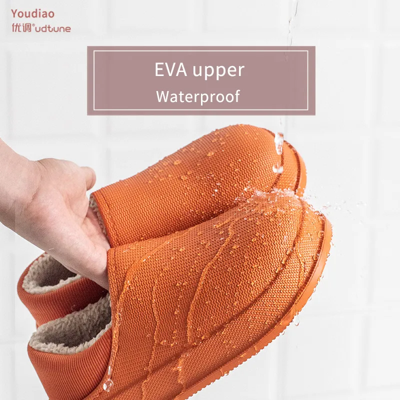 Rezistent la apa EVA papuci Femei Iarna Cald talpă Interioară Papuci de Casa Femei pantofi pantofi platforma pantuflas de mujer Diapozitive