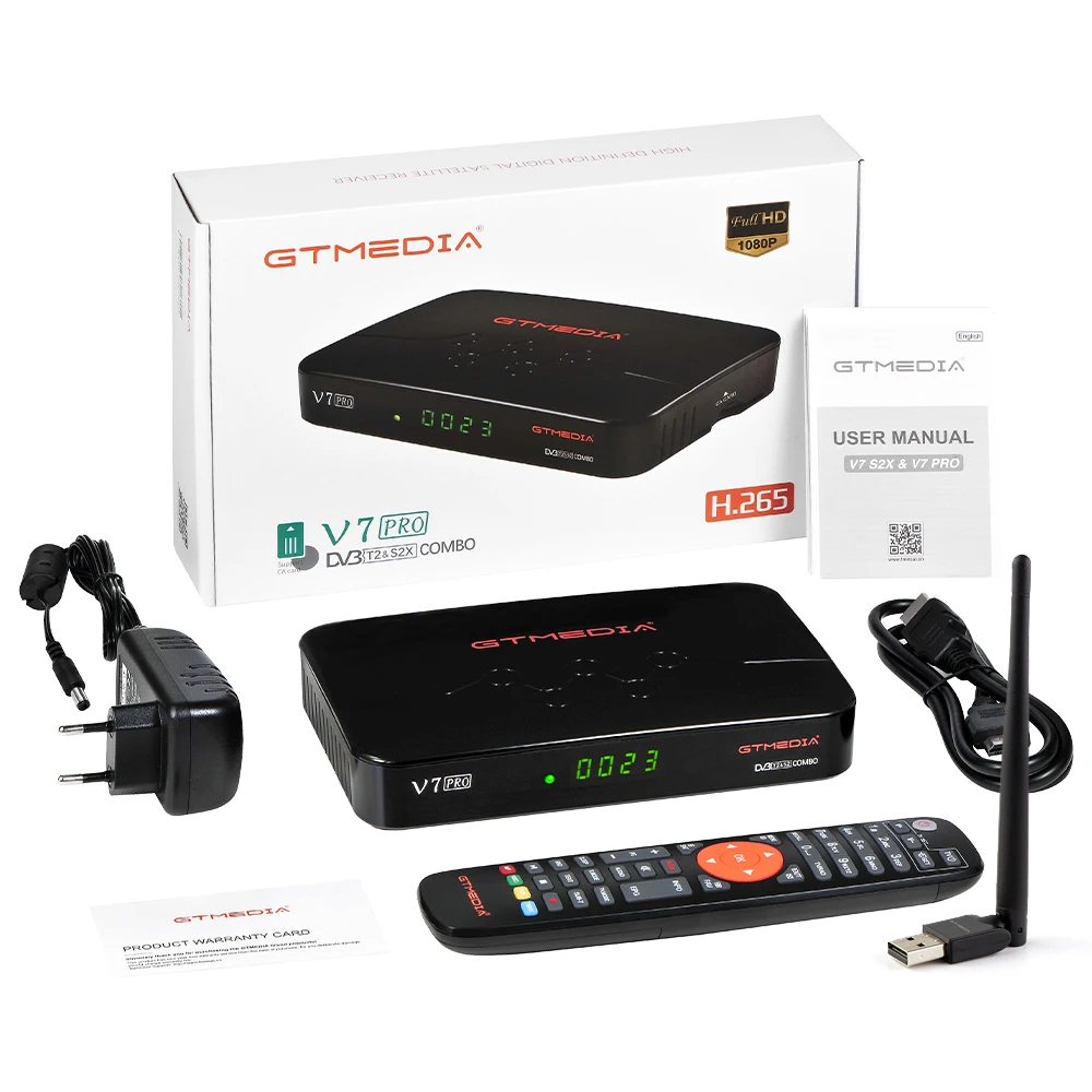 New sosire TV prin satelit receptor Combo GTMEDIA V7 Pro DVB S/S2/S2X/T/T2 cu USB Suport pentru Wi-Fi Multistream T2MI PLP pentru decodor