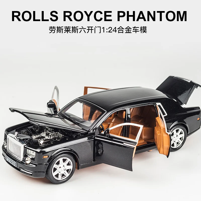 KIDAMI 1:24 Rolls Royce Cullinan Aliaj Model Auto Diecast Simulare SUV Metal Masina Trage Înapoi Lung de Mașini de Colecție pentru Copii Băiat Cadouri
