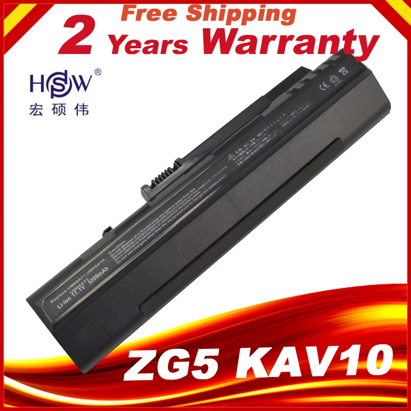 De înaltă calitate Baterie Laptop PENTRU ACER ASPIRE ONE ZG5 KAV10 KAV60 D250 AOD250 Aspire One A150 Pro 531h BATERIE