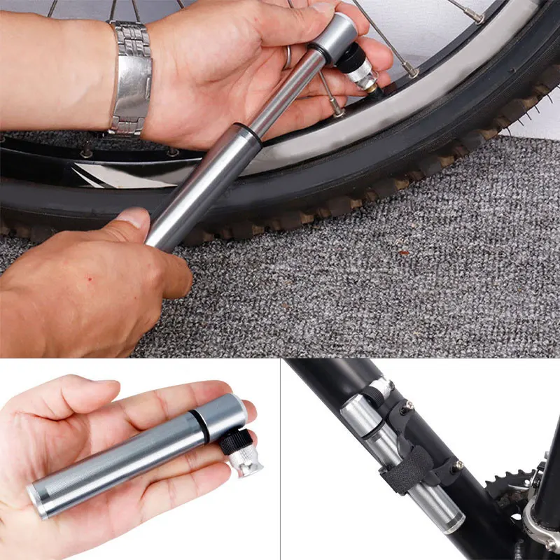 Portabil Mini Pompa De Biciclete Biciclete Accesorii Din Aliaj De Aluminiu Anvelope De Aer Pneumatic Pompa Pentru Biciclete De Munte Biciclete De Baschet Fotbal