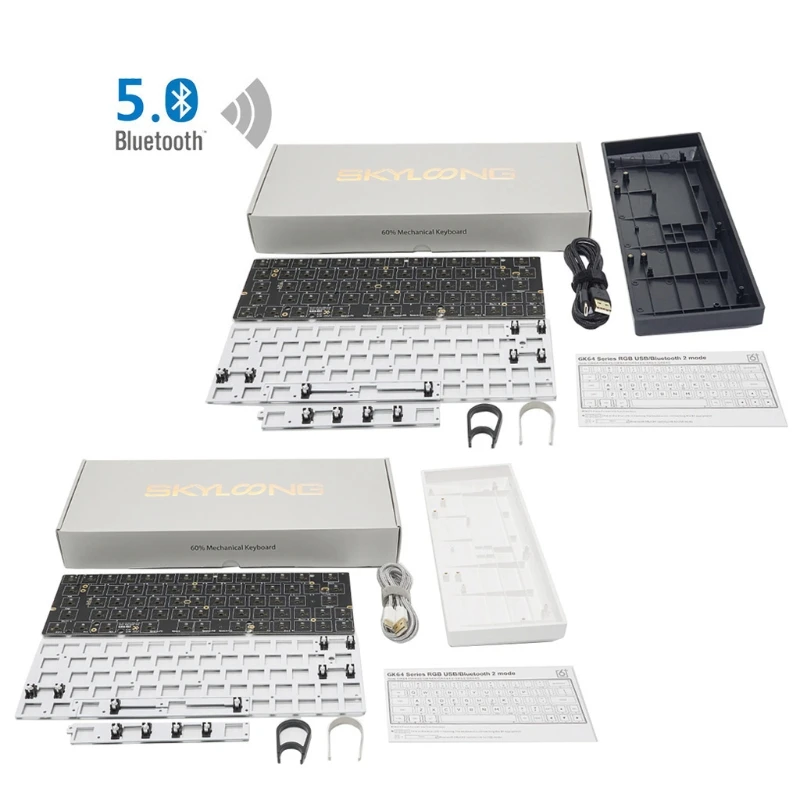 GK64XS Hot Swap Programabile Bluetooth Tastatură Mecanică Pcb Kituri Personalizate RGB de Tip Comutator-c Port Usb Modul costum GH60