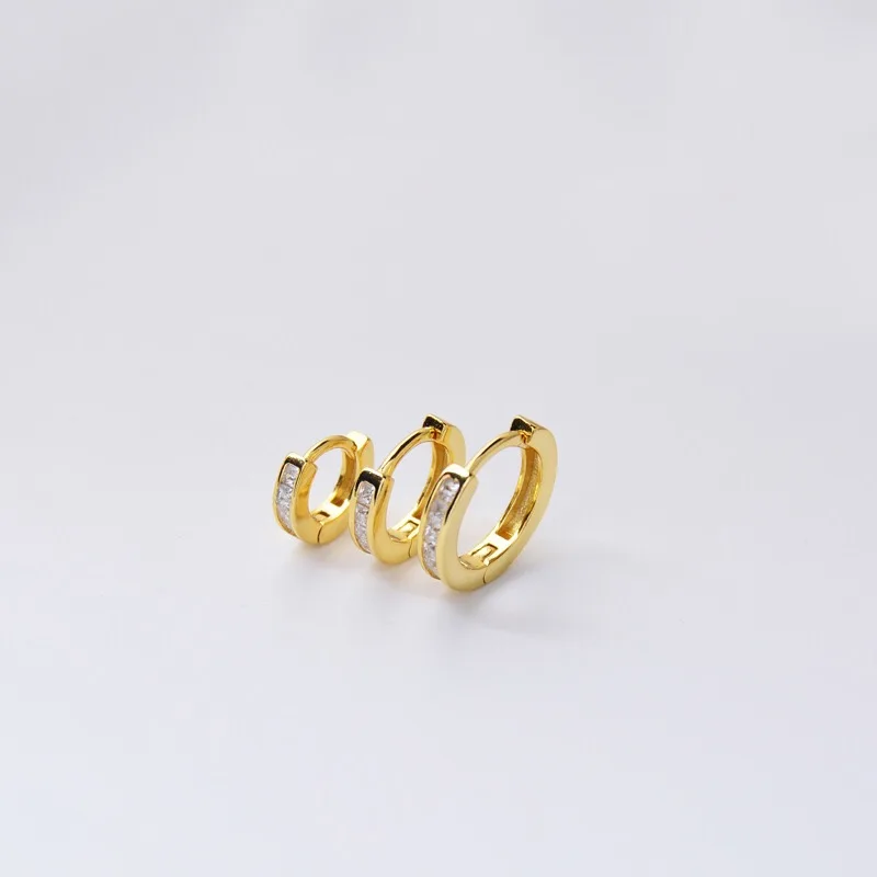 925 sterling silver cercei moda zircon rotund inel ureche Ureche osoase ureche cataramă simplă personalitate populare femeie fata de ureche bijuterii