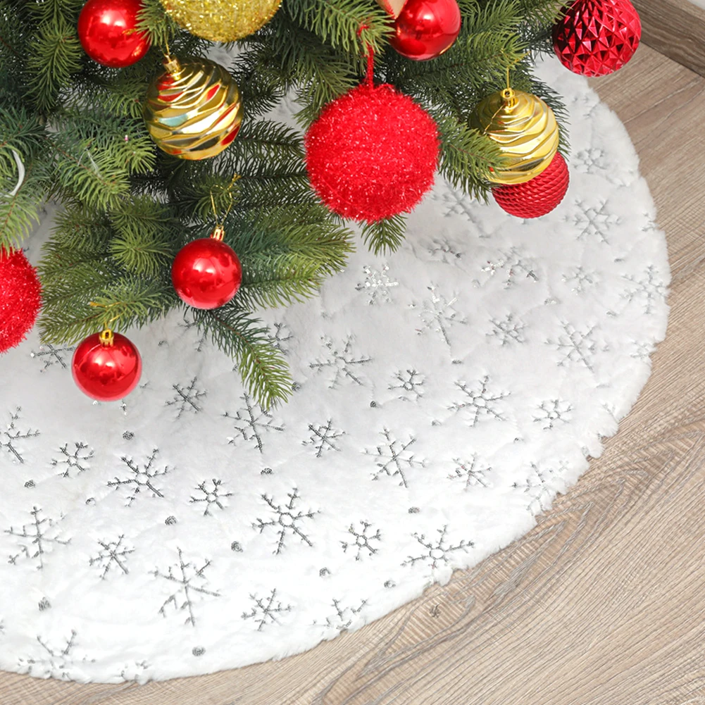90/122cm Pom de Crăciun Fuste Despicare Bază Podea Covoras Capac pentru Decorațiuni pentru Bradul de Crăciun Anul Nou Acasă Ornamente