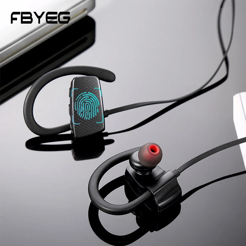 FBYEG Căști fără Fir Bluetooth IPX6 rezistent la apa Atinge Căști Sport CSR Chip HD Bass HIFI Stereo Cu Microfon, Căști