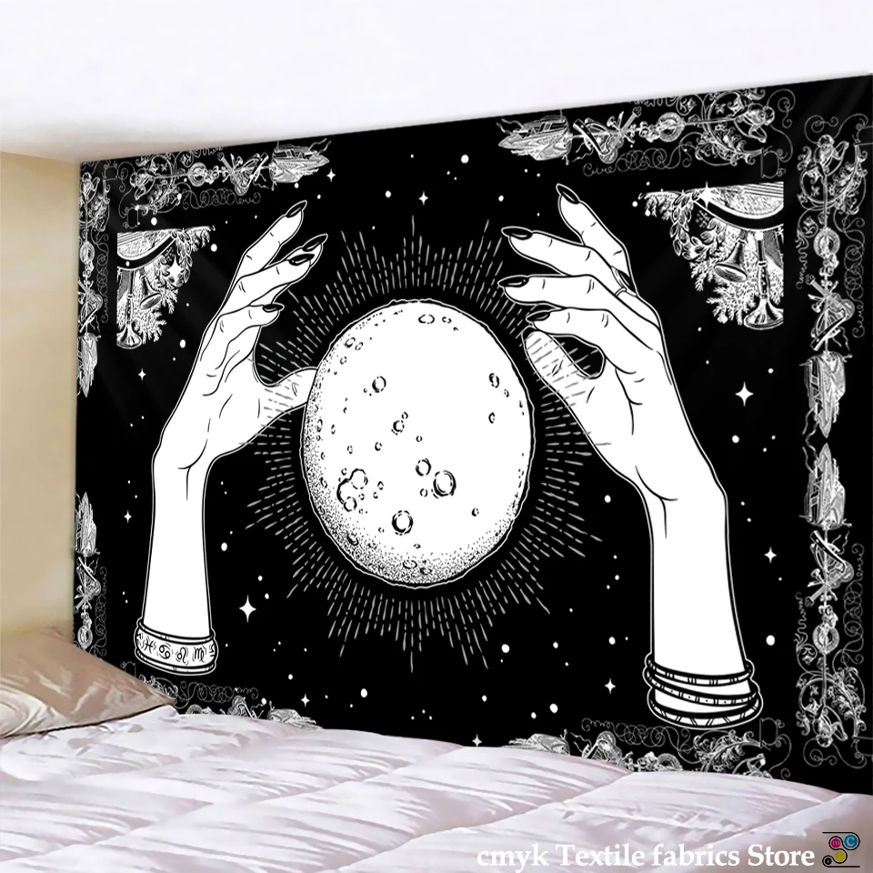 Mandala Soarele Și Luna Tapiserie Art Agățat De Perete Hippie Perete Covoare Dormitor Decor Patura Decor Acasă Tapiserie