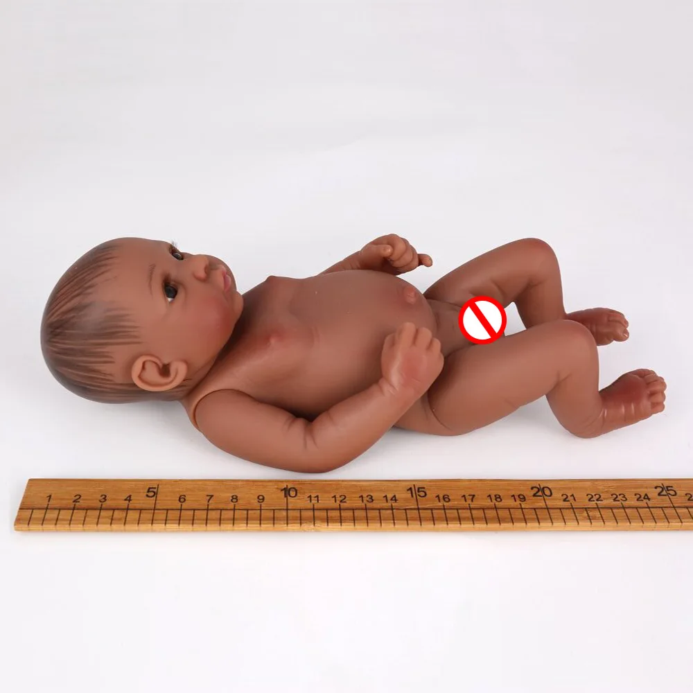 KAYDORA 25cm Plin de Vinil Negru Renăscut Baby Dolls în Viață Afro-American Mini Copilul Realist Menino Juca Copii de Jucarie Cadou Surpriza