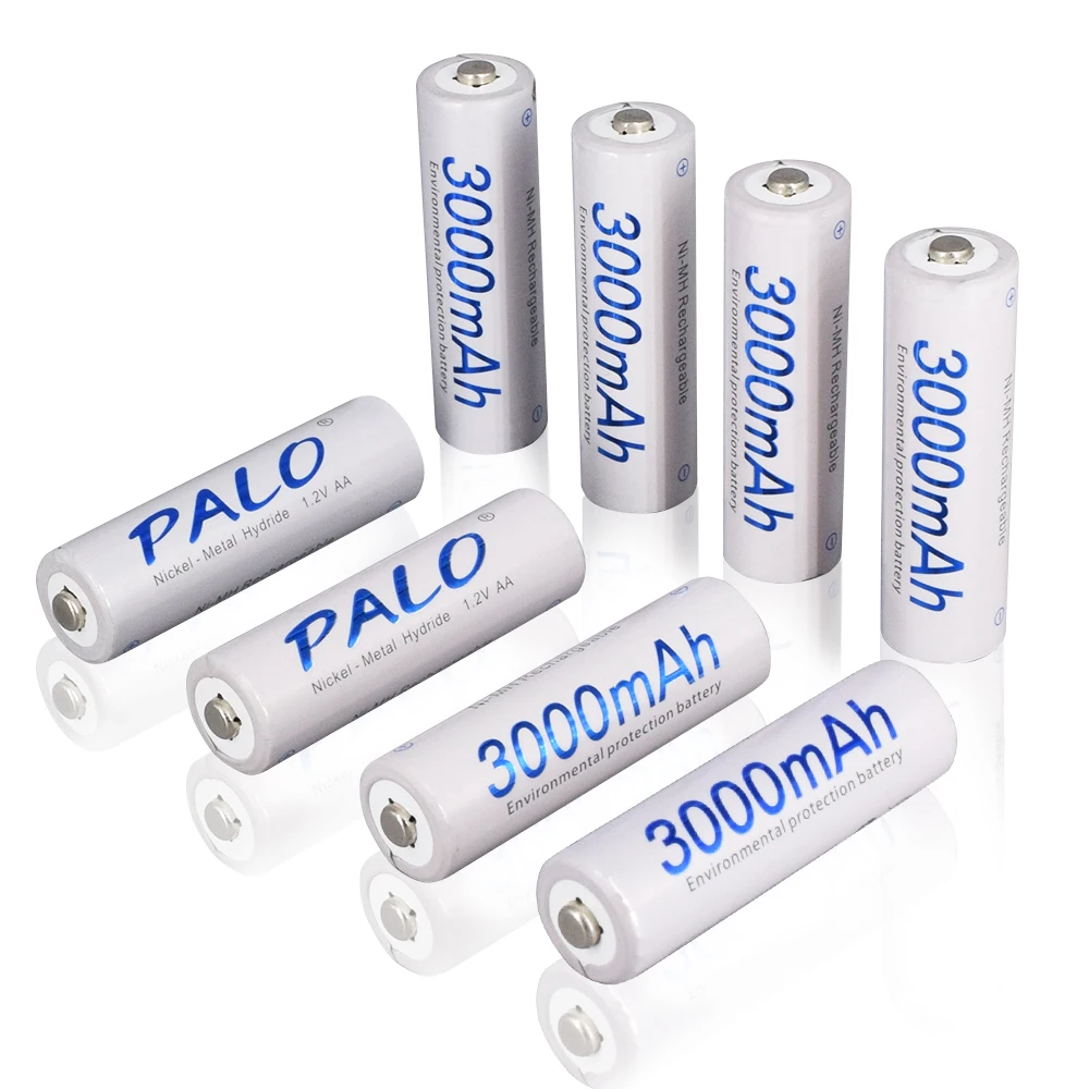 PALO 4-12buc original AA baterii reîncărcabile aa+reîncărcabilă baterie AAA 1.2 V nimh baterie+LCD USB AA AAA încărcător de baterie