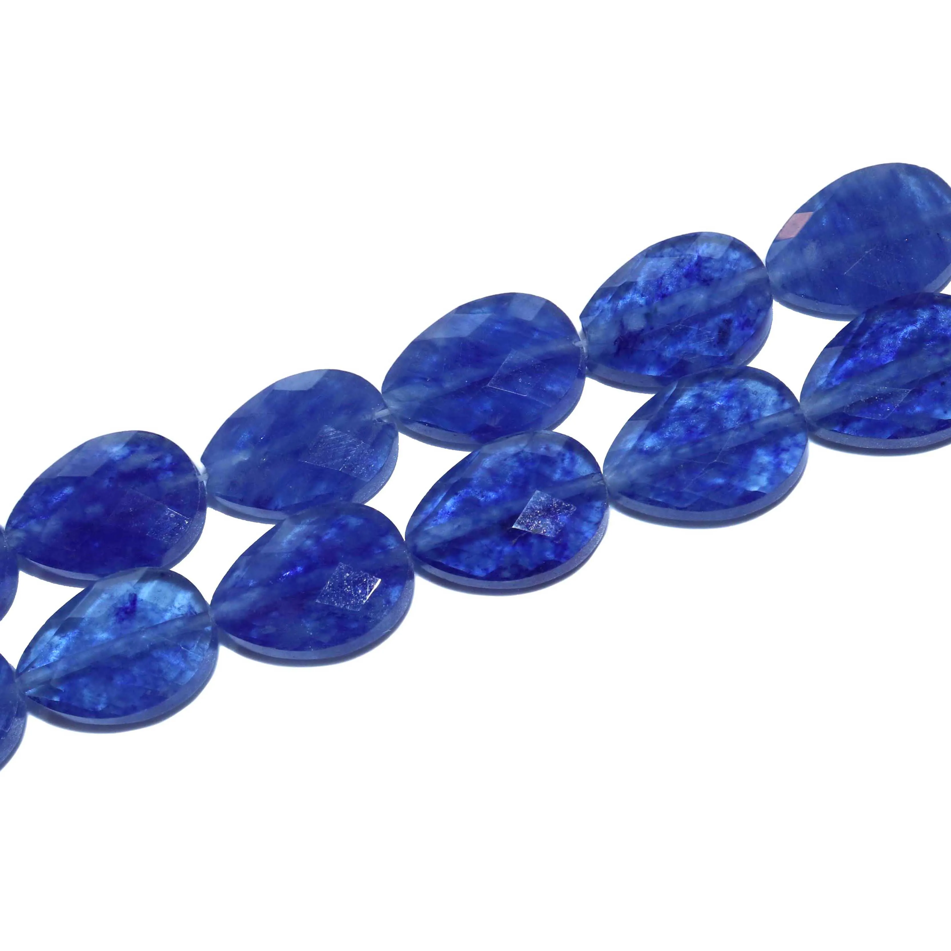 Fațete Piatră Naturală Formă de Picătură de Apă Agate Lapis lazuli Piatră Margele Pentru Bijuterii DIY Colier Accessories13*18MM