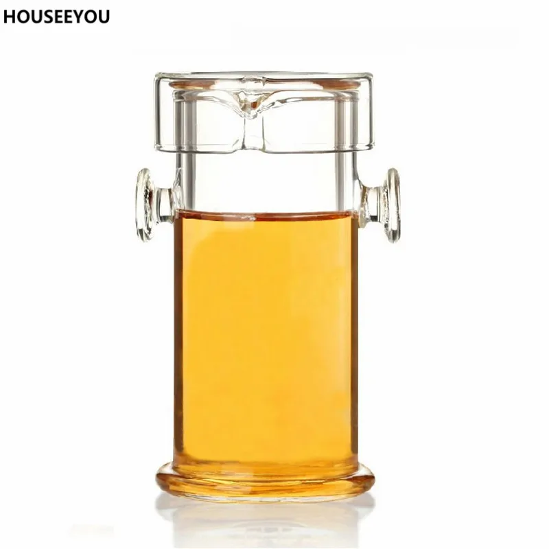 210ml Sticlă Puer Ceainic cu Filtru de Rezistență la Căldură Borosilicată Înflorit Ceai Negru Seturi de Ceai Kung Fu, Kung fu Drinkware