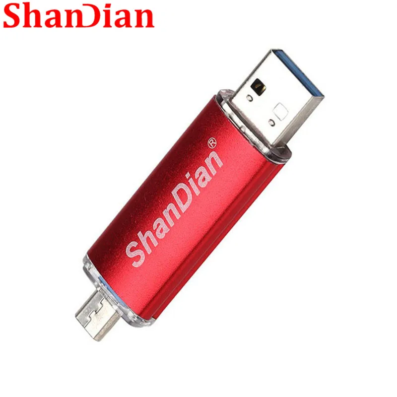 SHANDIAN ridicata de stocare extern dublu Aplicație reale capacitatea OTG mare Flash Card usb 2.0 4g 16g 32g 64G U disc