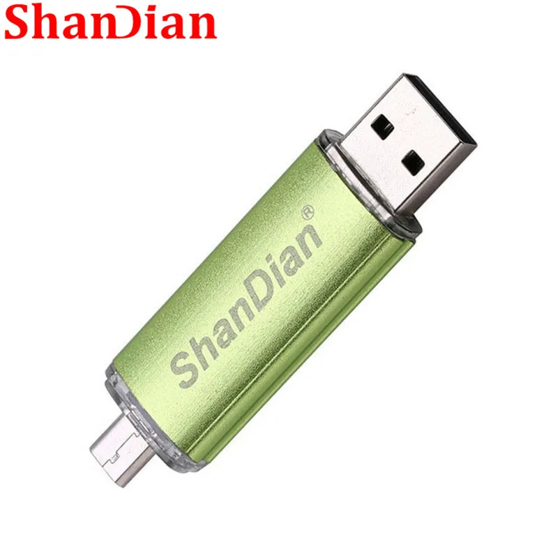 SHANDIAN ridicata de stocare extern dublu Aplicație reale capacitatea OTG mare Flash Card usb 2.0 4g 16g 32g 64G U disc