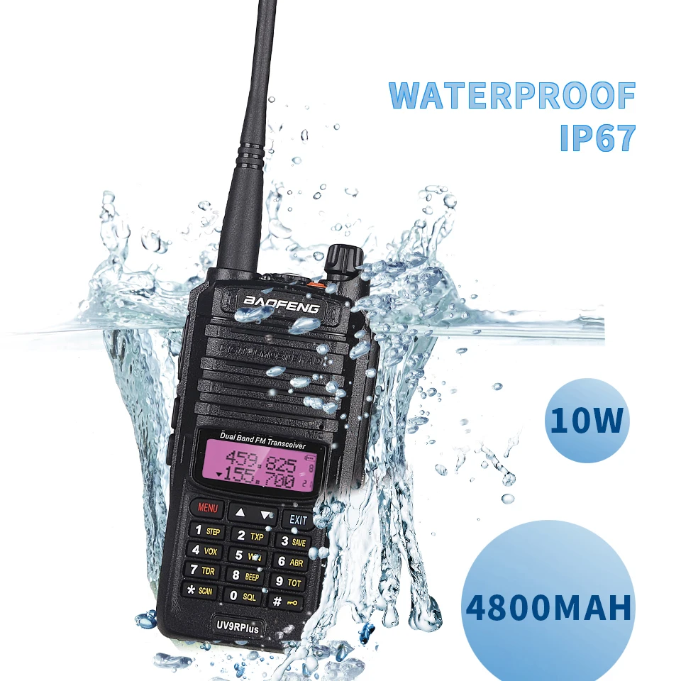 Vânzare Mare! 10W Baofeng UV-9R plus Walkie Talkie rezistent la apa Portabil CB Radio UV 9R Plus Dual Band hf Transceiver Transmițător