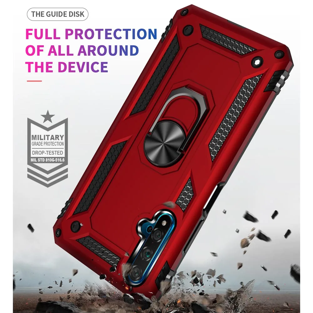 Magnetic Armura inel de caz pentru Huawei Nova 5T acoperi Nova 5z caz 360 hibrid kickstand la șocuri cover pentru Huawei Nova 5i pro caz