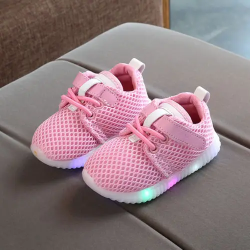 Copii Băieți Fete LED Pantofi Copii Aprinde Luminos Formatori Casual Sport Adidasi Marimea 21-25