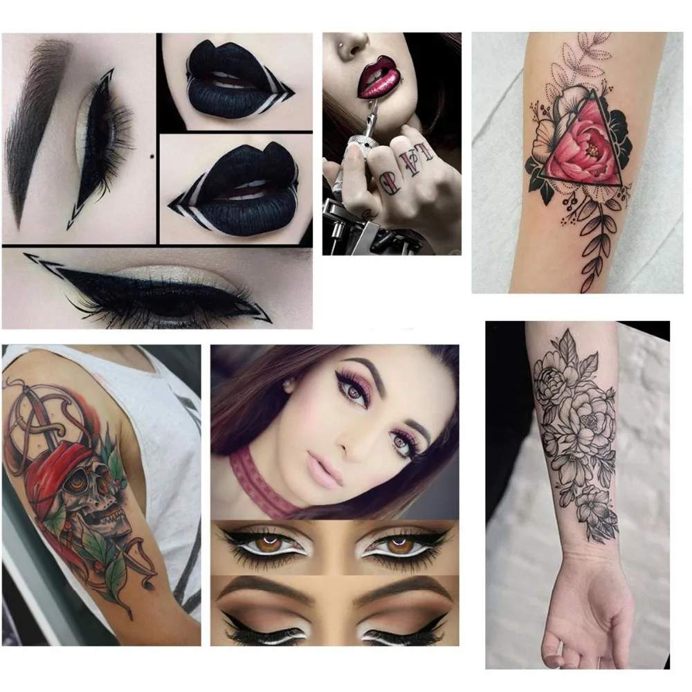 5pcs Cerneala de Tatuaj Linia de tăiere de Culoare Neagra pentru Body Art Eyeborw Buze Contur Tatuat Kit Tatuaj Cerneluri cu Pigmenți Set 30ml / Flacon