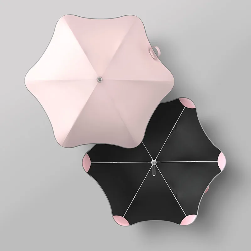 OLYCAT Noua Creatie mâner Lung Forma de Floare Windproof Anti-UV Femei Elegante Umbrelă de Soare Și ploaie Umbrela