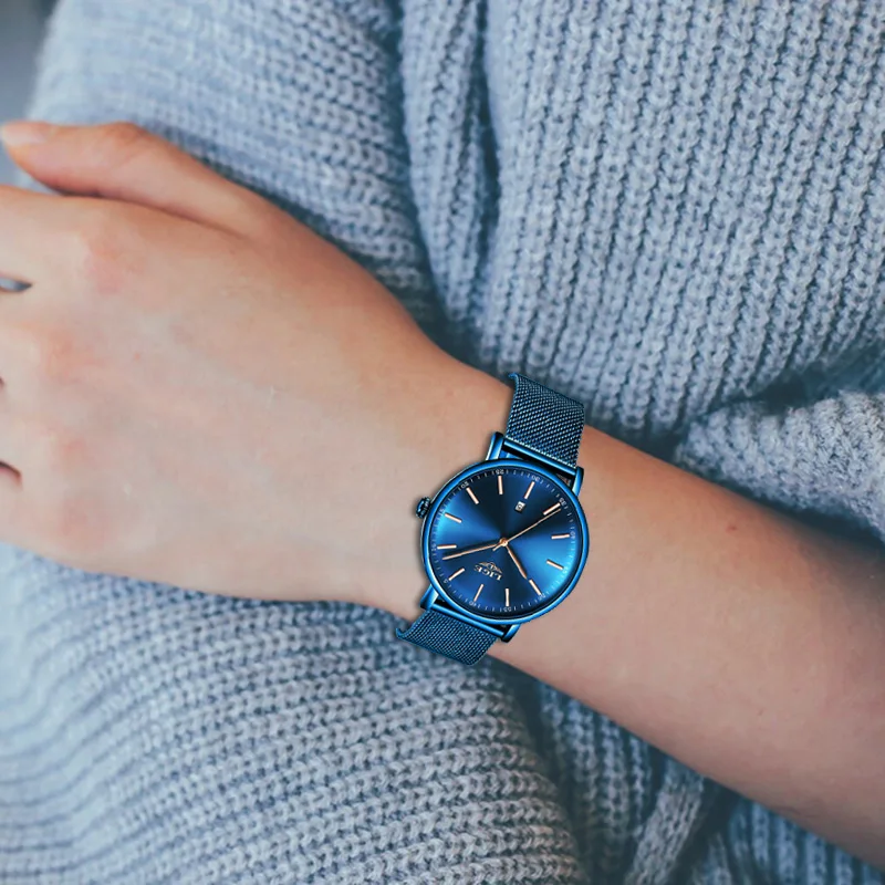 LIGE Femei Ceasuri de Top de Brand de Lux Impermeabil Ceas de Moda Doamnelor din Oțel Inoxidabil Ultra-Subțire Casual Ceas de mână Cuarț Ceas
