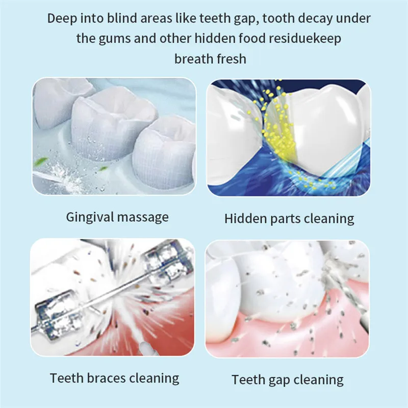 2021 Alb Negru de Apă se spăla pe dinți Irigator pentru Dinti Reincarcabila de Curățare Dentare Electric Îngrijire Orală 320ml Impermeabil pentru Familie