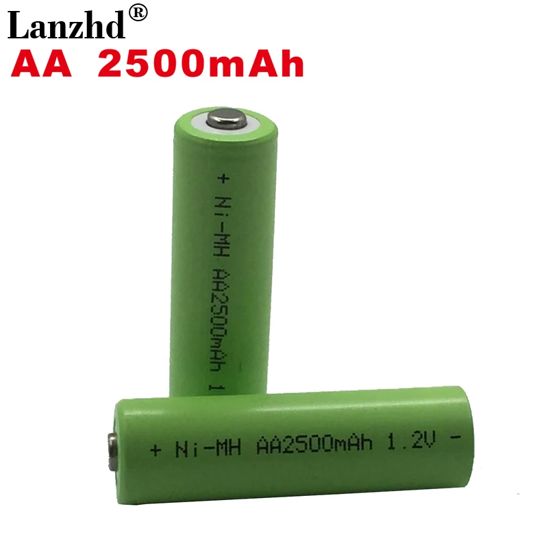 Lanzhd AA 2500mAh Baterie Reîncărcabilă 2A Acumulator NiMH 1.2 V baterii reîncărcabile pentru Control de la Distanță camera foto de Jucărie (4buc-40 buc)