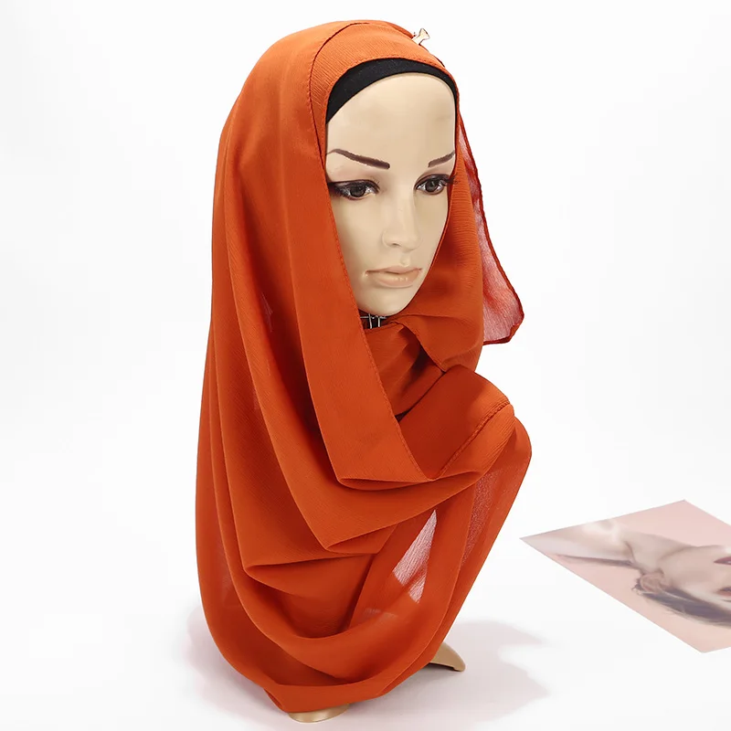 50 buc/lot Crinkle chiffon hijab eșarfă șaluri Doamnelor moda musulmană simplu împachetări bentita eșarfe lungi/esarfa 180*75cm