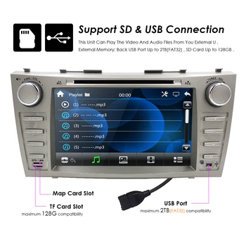 8inch MASINA DVD Player Dublu Din Ecran Tactil de Navigare GPS Bluetooth Radio FM se Potrivesc Toyota Camry 2007-2011/ Aurion 2006-2011