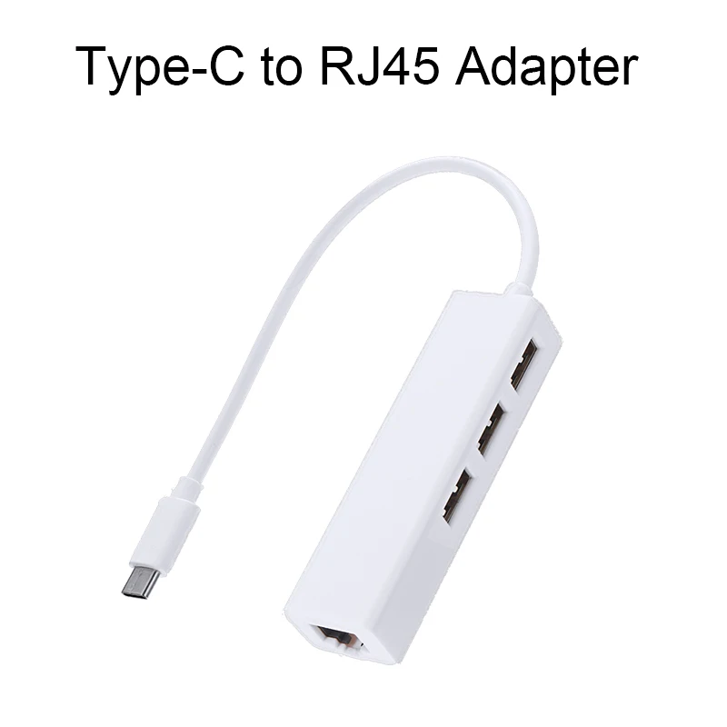Noul USB 2.0 Tip C Thunderbolt 3 la RJ45 Ethernet Hub Adaptor pentru Macbook Portabil USB-C Ethernet Conector Accesorii Cablu