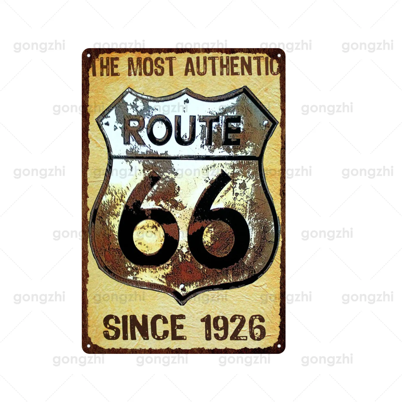Route 66 Semnul Vintage Din Metal Retro Placa Motocicleta Semn Poster De Perete Decor Acasă Garaj Bar Placă De Metal Artizanat Autocolant De Perete