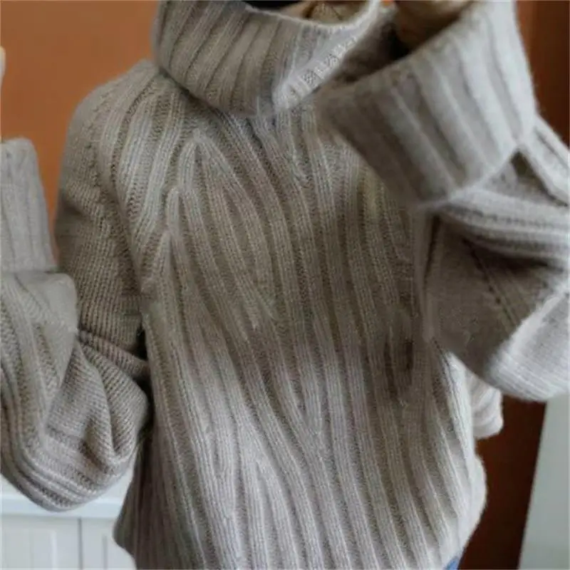 JVEII 2020 Nouă femei pulovere de moda pentru femei guler pulover de cașmir femei tricotate pulovere topuri Largi în stil European