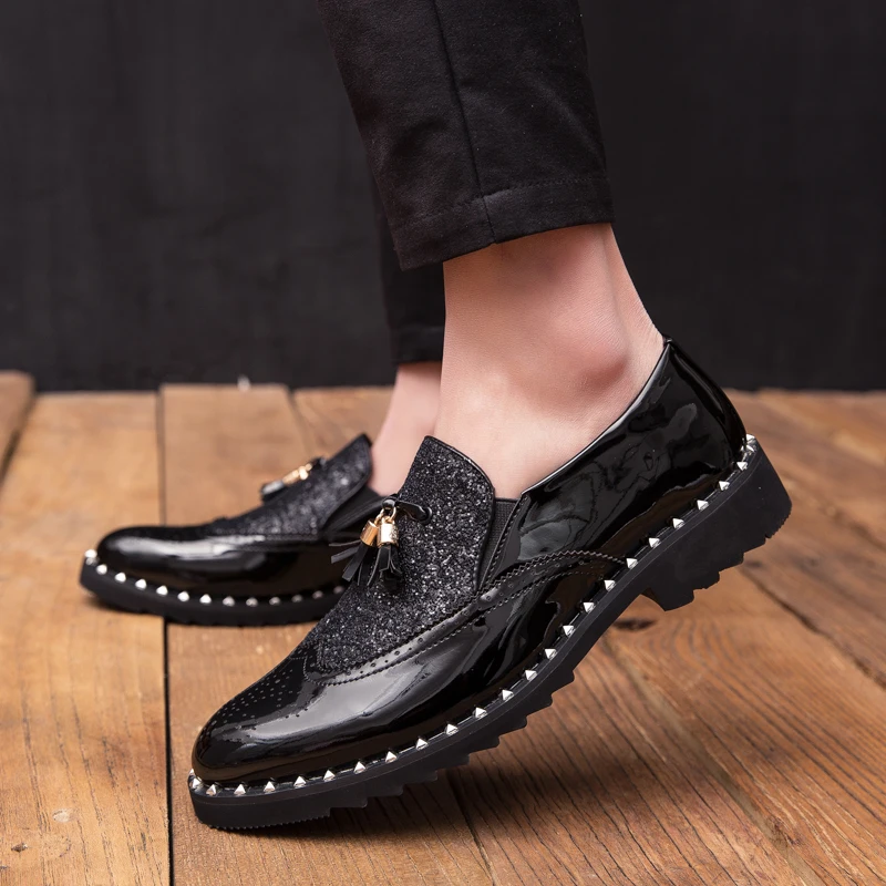 2020 primăvară și de toamnă autentică top minimalist clasic clasic de înaltă calitate, confortabil intermitent ciucuri bărbați Brock pantofi