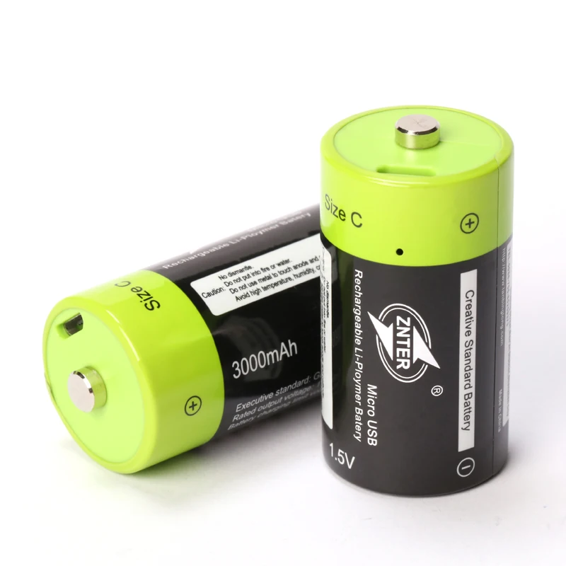2 buc/lot ZNTER 1.5 V 3000mAh Baterii acumulatori Lipo A+ clasa C de Dimensiune Micro USB Batteria CU Cablu USB de Încărcare