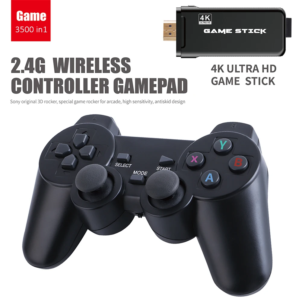 4K Video HD Joc Consola 2.4 G Dublu Wireless Controller Pentru PS1/GBA Clasic Retro TV, Consolă de jocuri 32GB 3500 de Jocuri