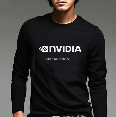 Noua toamna primavara NVIDIA tricou maneca lunga fani masina de bumbac plin tricou maneca