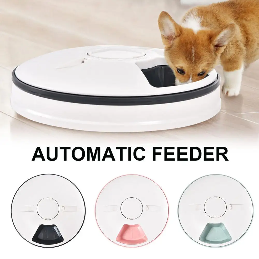Auto Pet Feeder cu Timer Programabil Uscată și Umedă LCD Inteligent Distribuitor produse Alimentare 6 Mese Tăvi cu Control Automat Cat Feeder