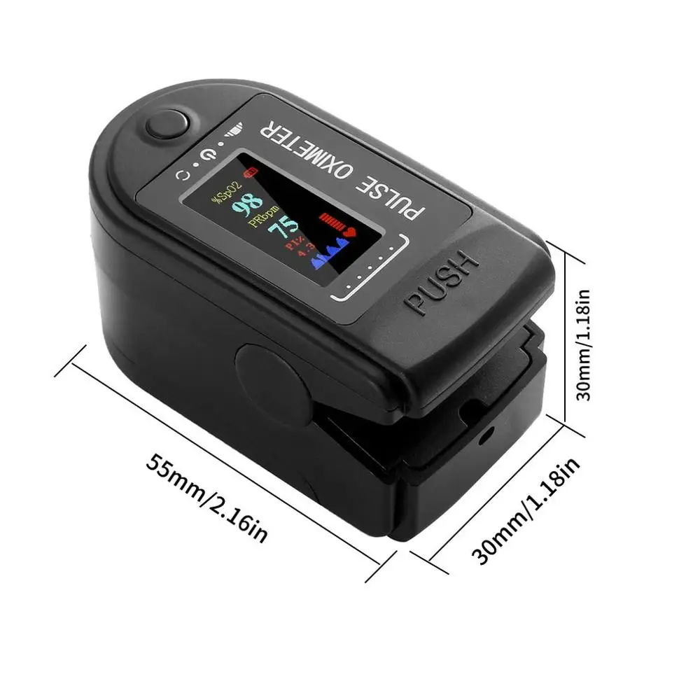Pro Degetului Pulsoximetru Saturația De Oxigen Din Sânge Monitor Fara Baterie Portabil Cu Led-Uri Colorate Pe Ecran Cu Degetul Clip Oximetru