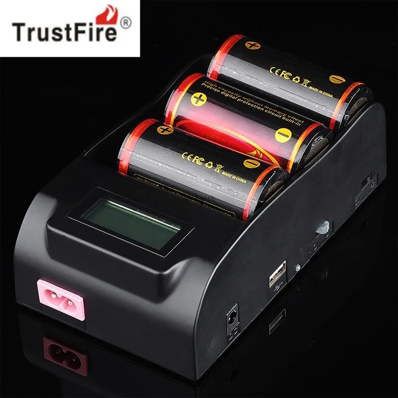 Acumulator TrustFire TR-008 3.0 V, 4.2 V 18650 25500 26650 26700 32650 Încărcător de acumulatori cu Ecran LCD