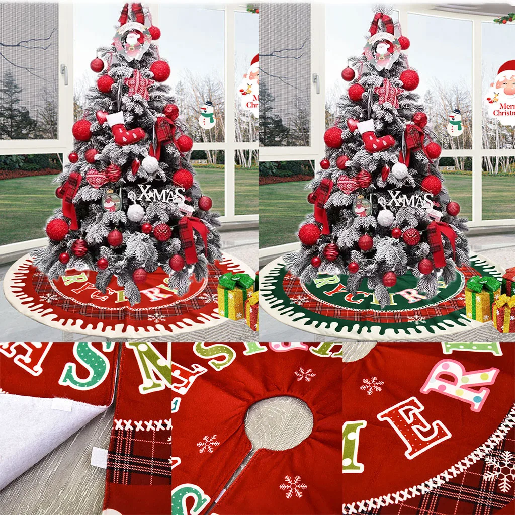 122cm Ornamente de Crăciun, Lenjerie de pat Imprimate Lenjerie de Pom de Crăciun Fusta Decor elemente de Recuzită 2020 Nou Festival Decoratiuni de Vacanță