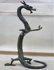 42cm rafinat alamă dragon Chinezesc, statuia Figuri 17