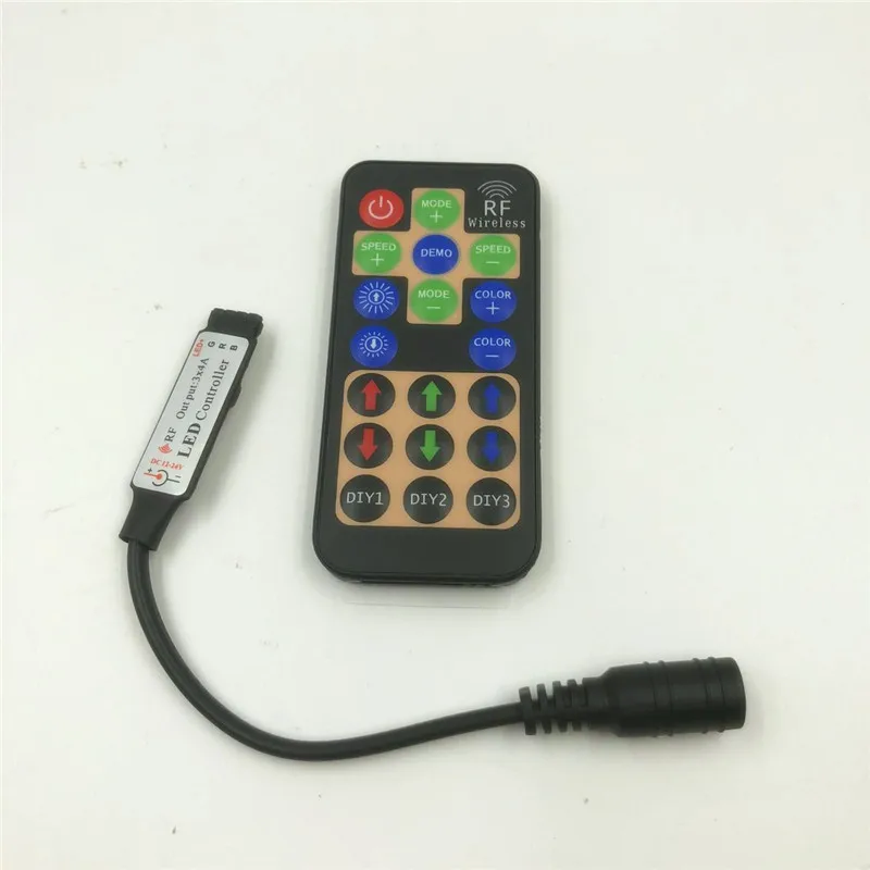 10buc Mini LED RGB Controller 19 taste 3*4A cu funcție DIY folosi pentru 5050 3528LEDStrip lumina Cu RF Control de la Distanță Dimmer