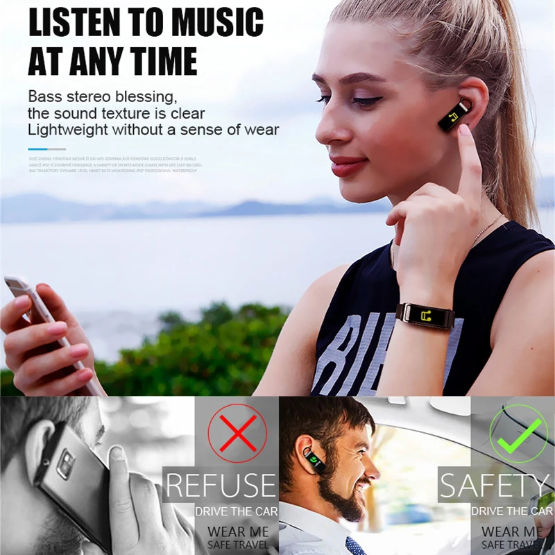 Y3 Ceas Inteligent cu Bluetooth pentru Căști 2 In 1 Bărbați Smartwatch Căști de Monitorizare a ritmului Cardiac, Pedometru Apeluri Telefonice Amintind