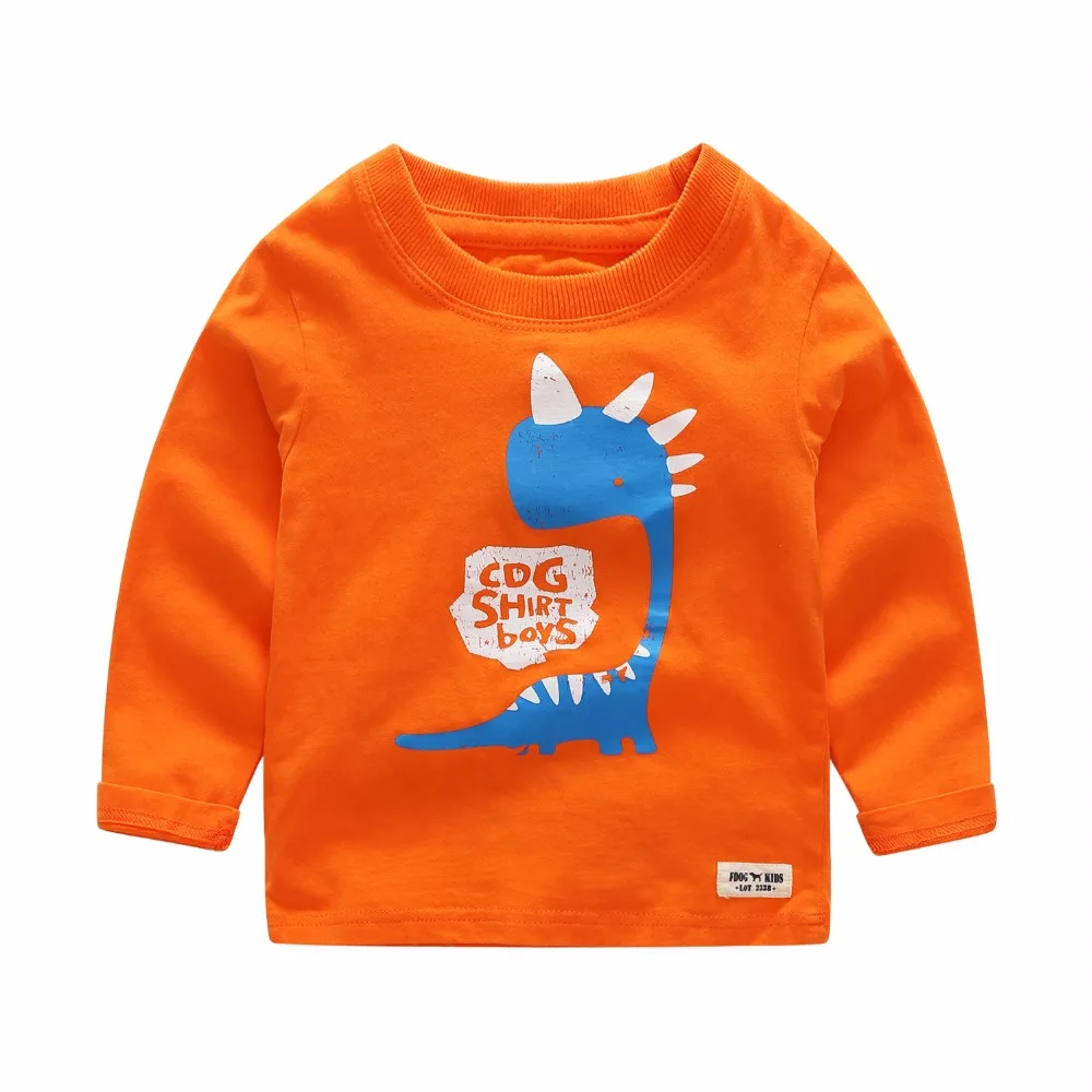 Tricou Pentru Baieti cu Maneca Lunga Bumbac Topuri Desene animate Dinozaur T-shirt Îmbrăcăminte pentru Băieți