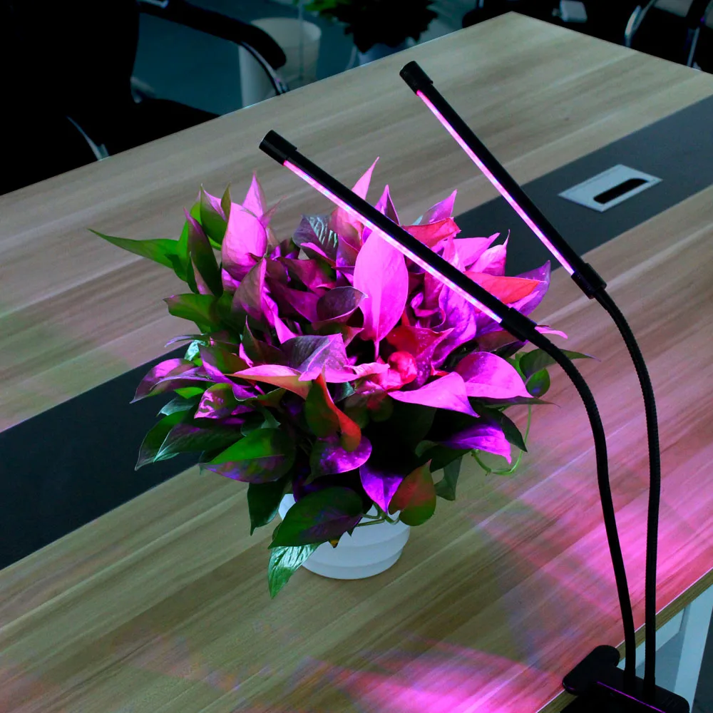 Cap dublu Interior LED-uri Cresc Light Port USB Full Spectrum Fito în Creștere Lampa Cu Controler Pentru Legume, Flori, Plante de Sera